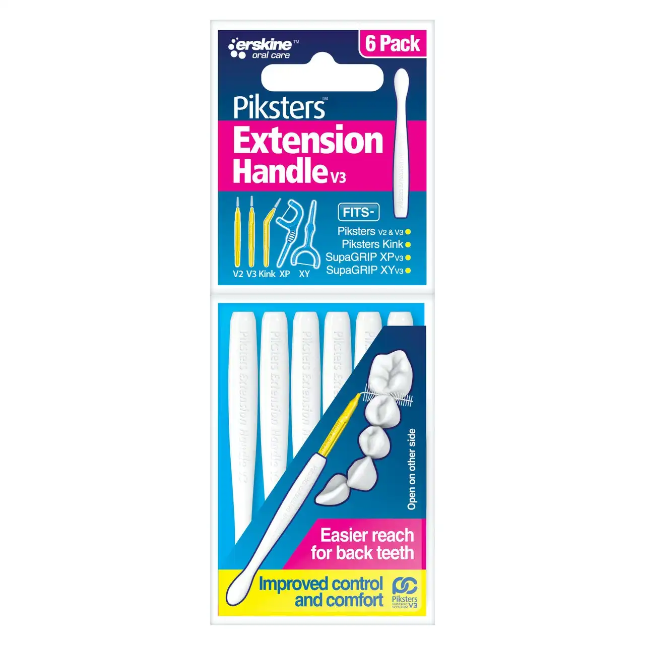 Piksters(R) Extension Handle for Interdental Brushes 6pk