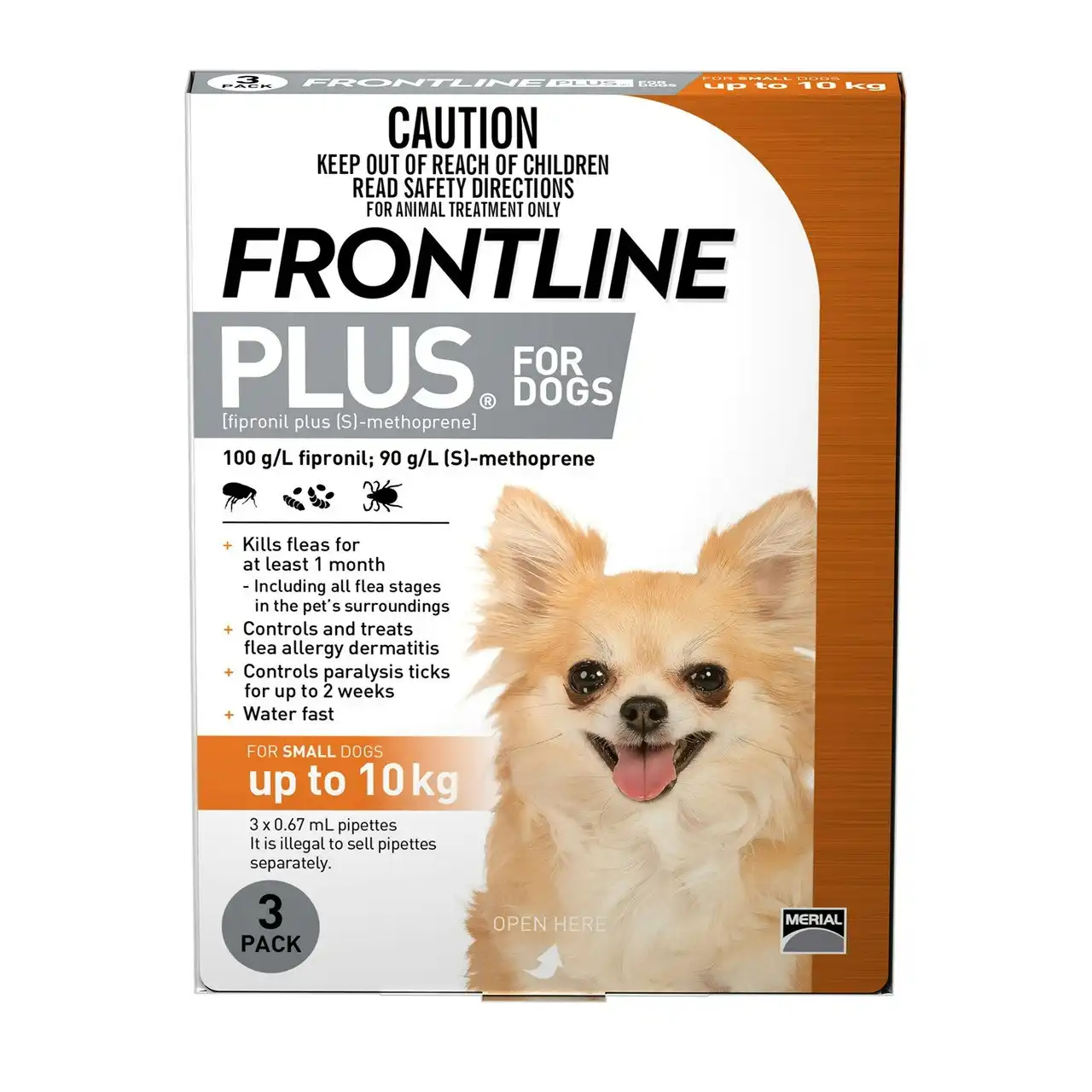 Frontline Plus For Small Dogs (up to 10kg) 3 Pack