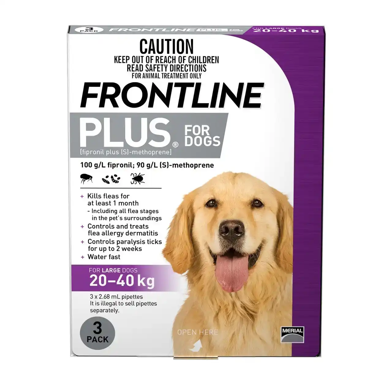 Frontline Plus For Large Dogs (20-40kg) 3 Pack