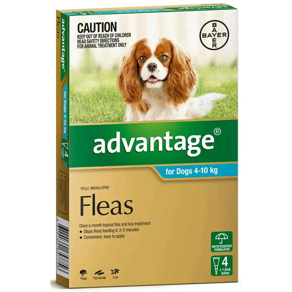 Advantage(TM) Fleas for Dogs 4 - 10kg - 4 Pack