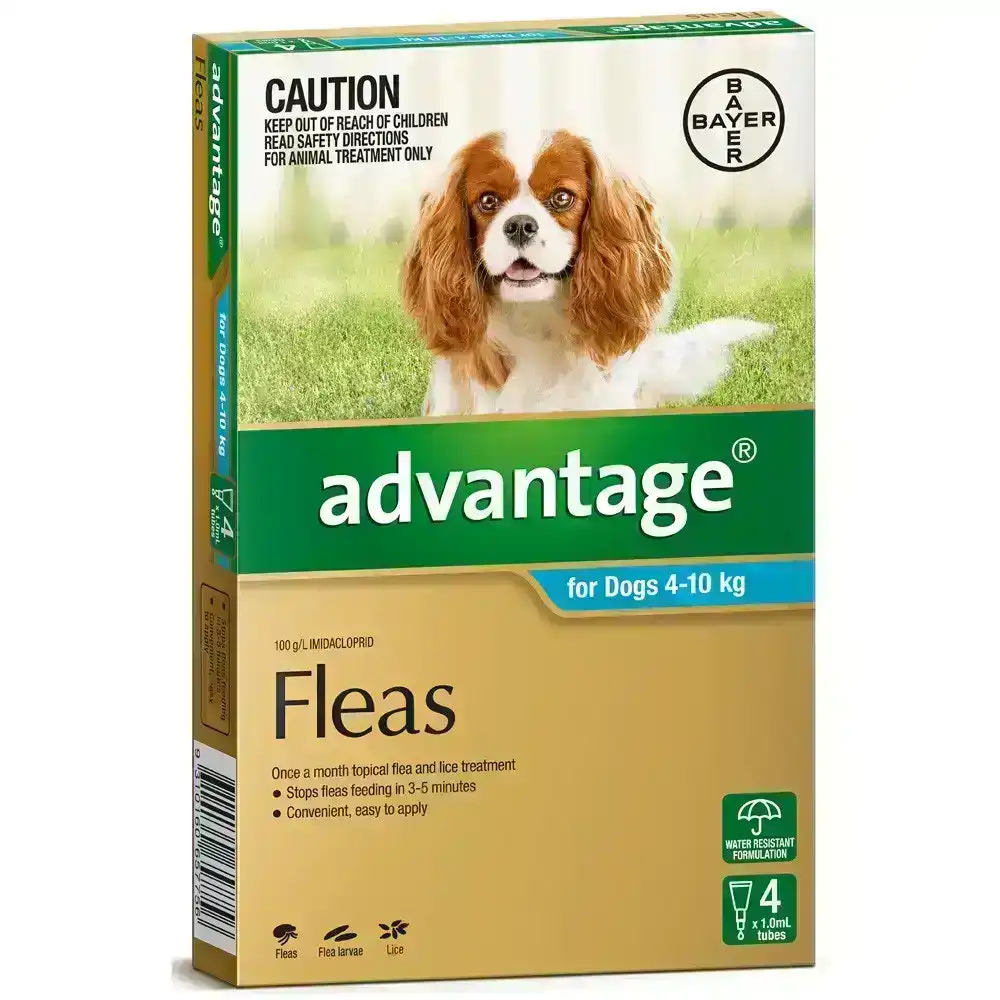 Advantage For Medium Dogs (4-10kg) 4 Pack