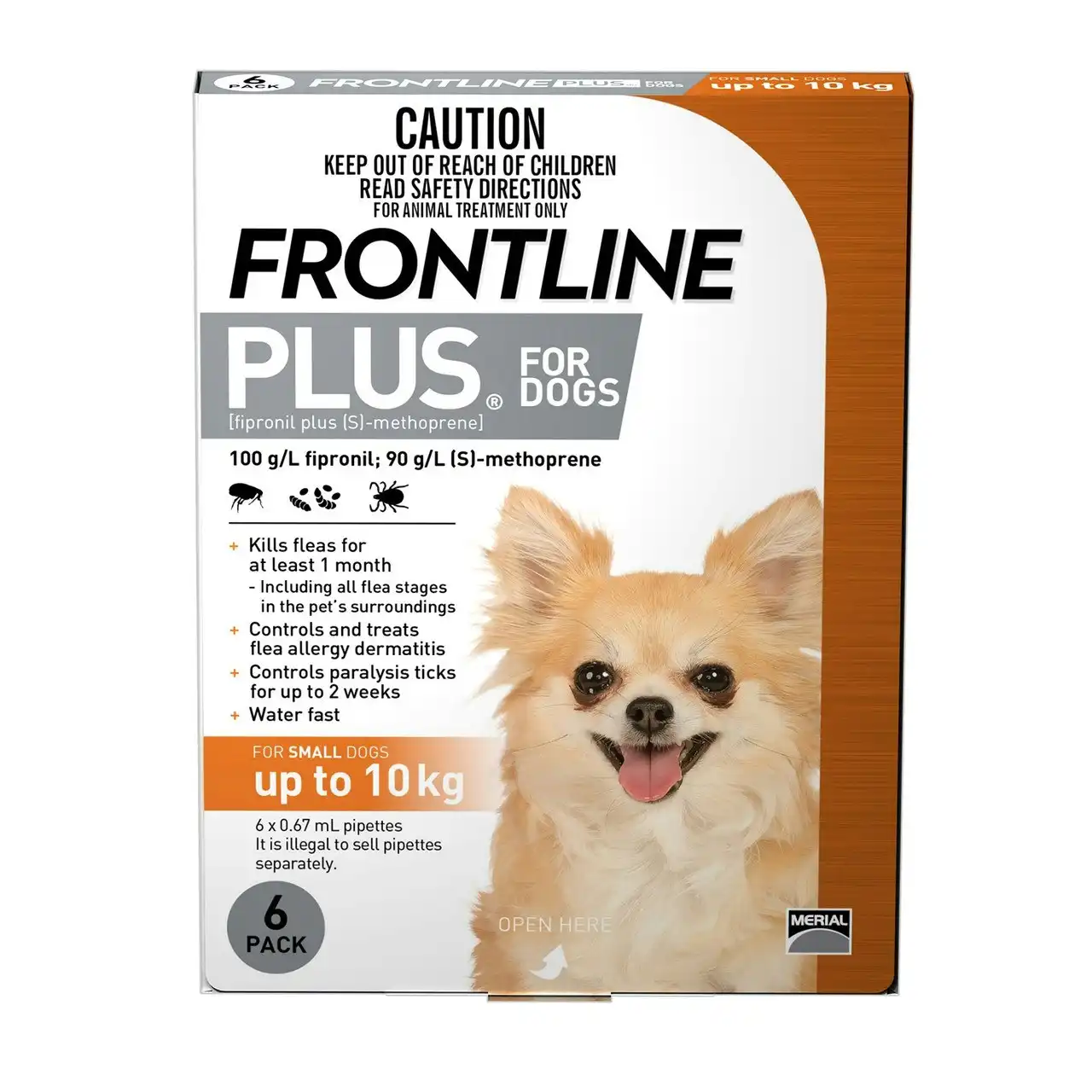 Frontline Plus For Small Dogs (up to 10kg) 6 Pack
