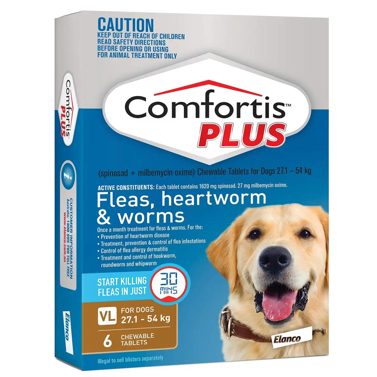 Comfortis Plus for Dogs 27.1 - 54kg 6 Pack