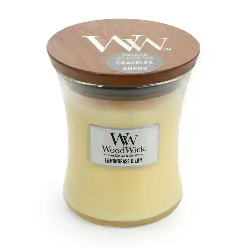 WoodWick Medium Lemongrass &amp; Lily Scented Candle