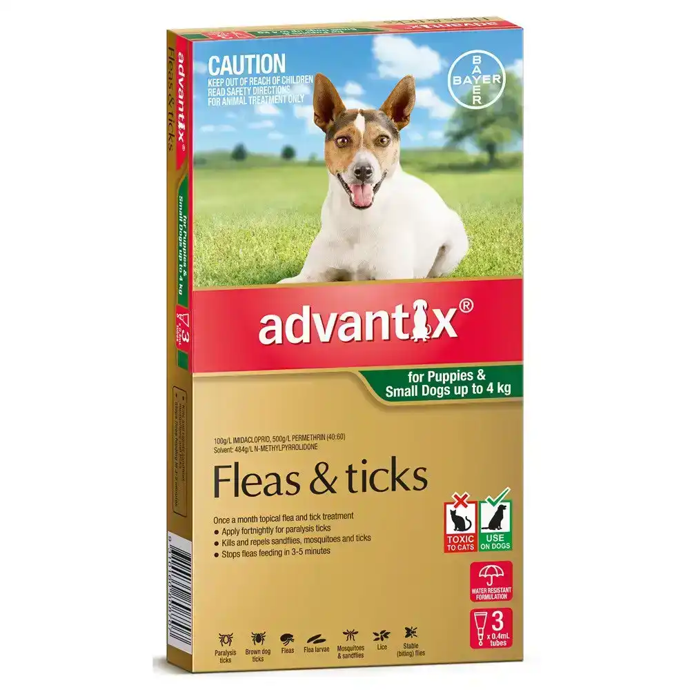 Advantix Dogs Small up to 4kg 3 Pack