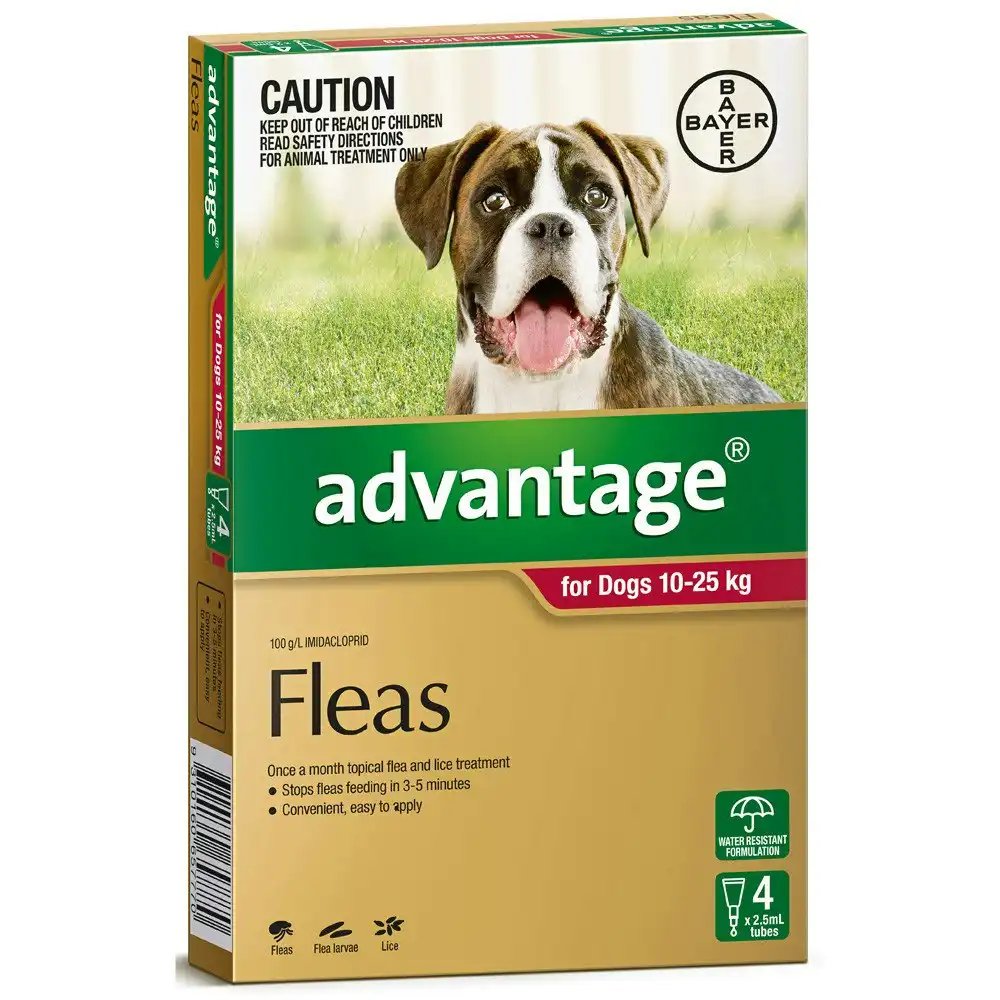 Advantage(TM) Fleas for Dogs 10 - 25kg - 4 Pack