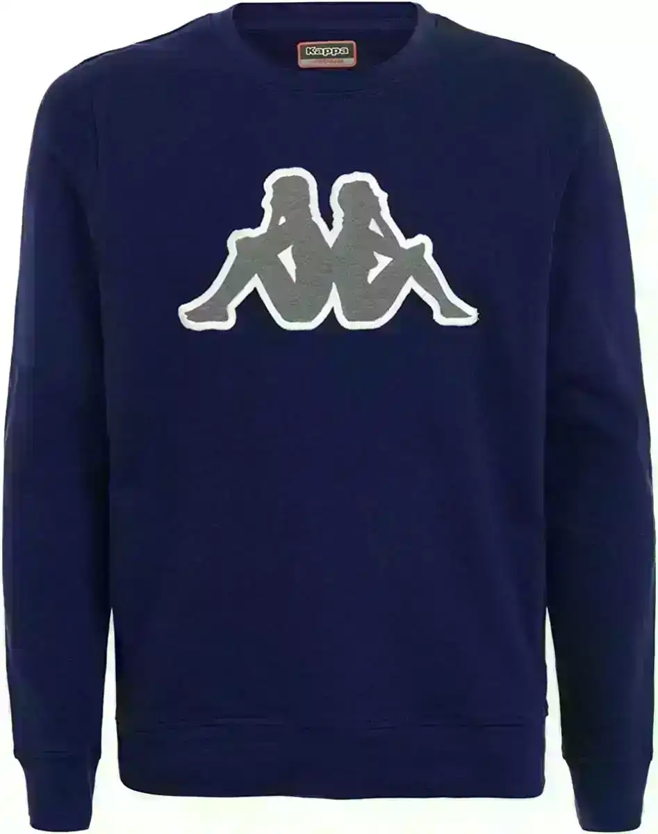 4 x Mens Kappa Tarvit Logo Sweatshirt 922 Jumper Pullover Blue/Grey