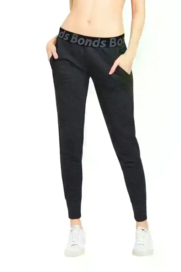 5 x Bonds Womens Essential Logo Trackie Track Pant Charcoal