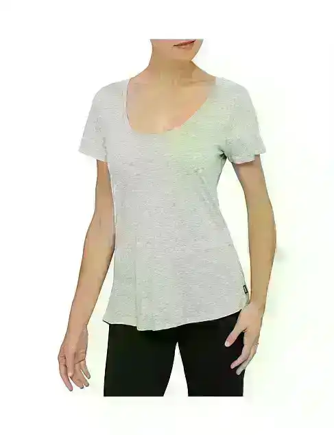 6 x Bonds Womens Scoop Neck Tee T-Shirt Top Cotton Grey
