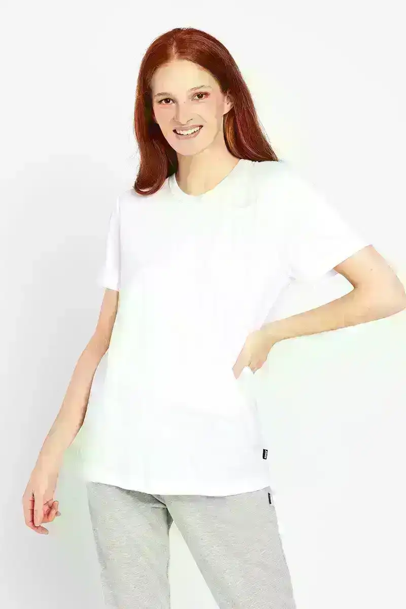 4 x Bonds Womens Core Crew Tee Cotton T-Shirt White