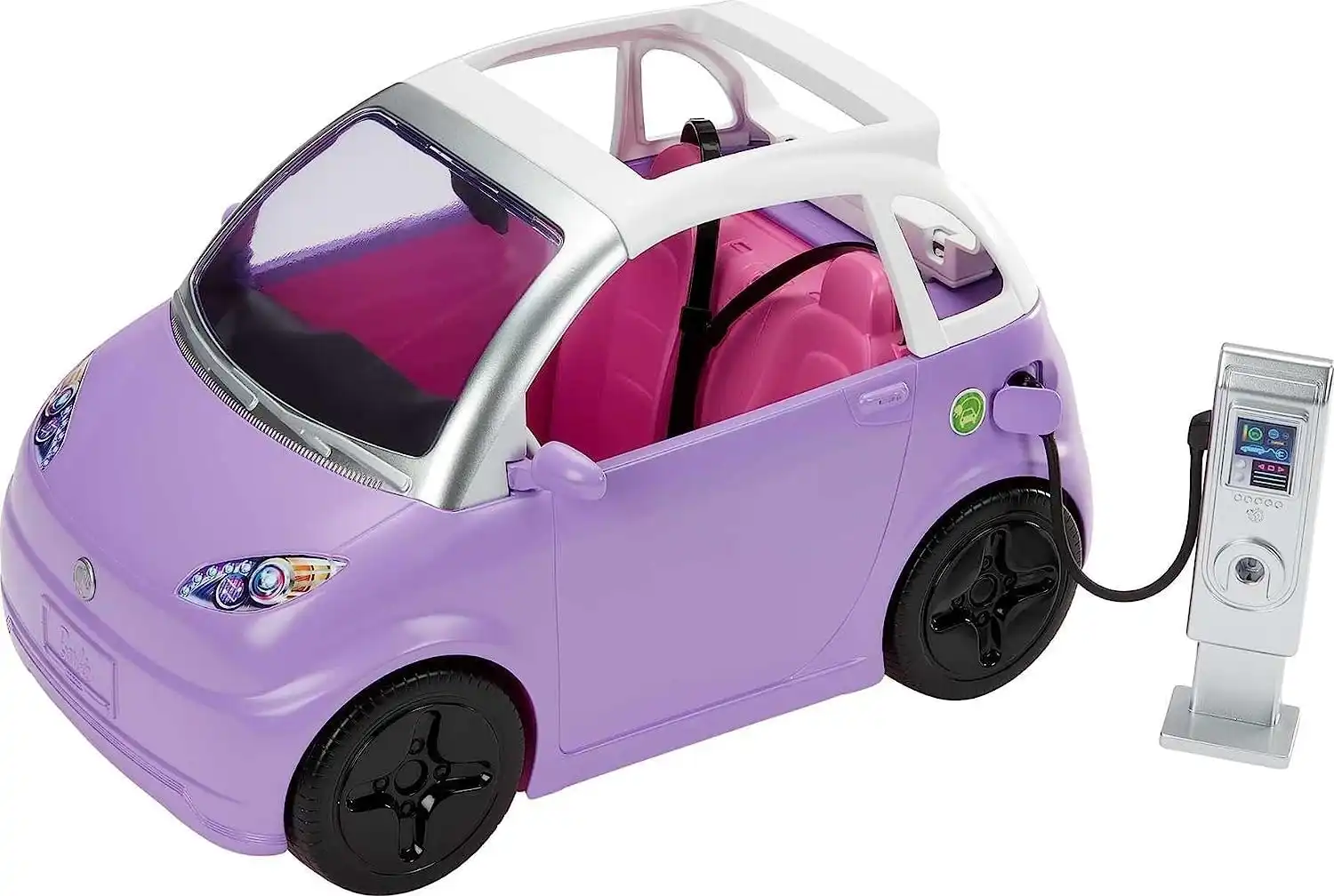 Barbie Electric Vehicle with Charging Station and Plug