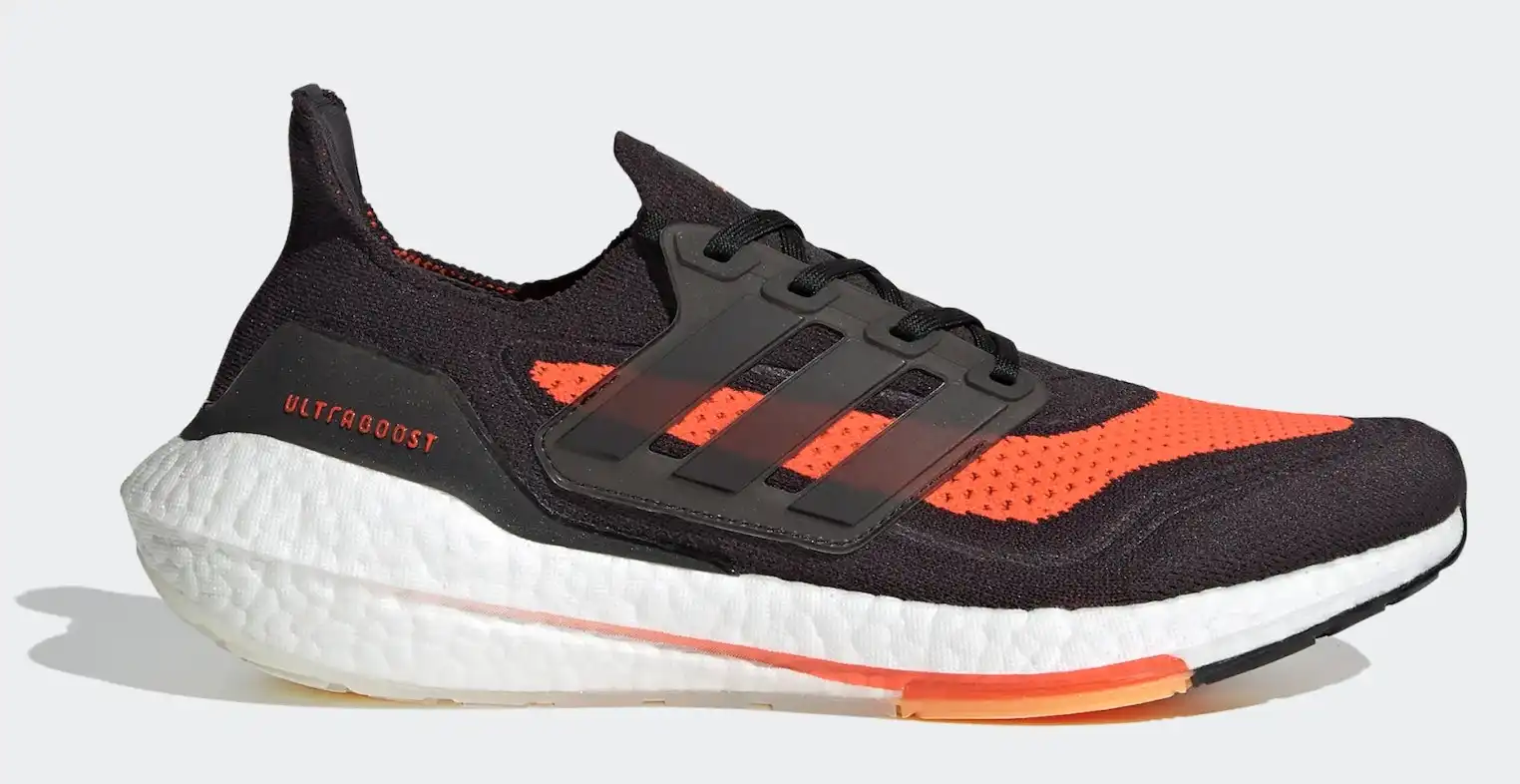 Adidas Men's Ultraboost 21 Running Sneakers Runners Shoes - Black/Orange