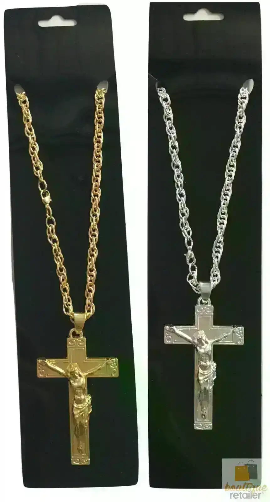 Jesus Christ Metal Necklace Chain Pendant Chain Jewellery Crucifix