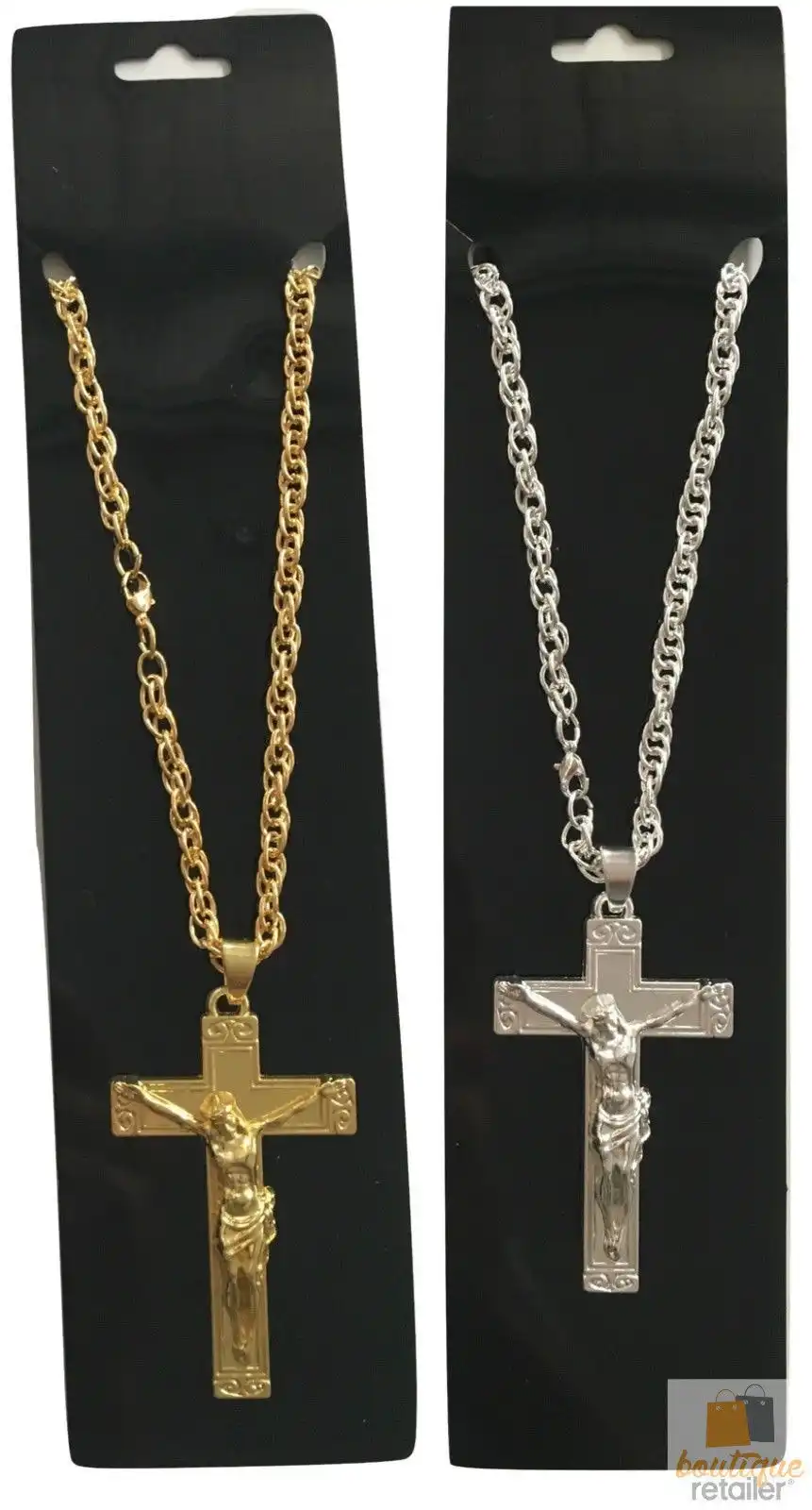 Jesus Christ Metal Necklace Chain Pendant Chain Jewellery Crucifix