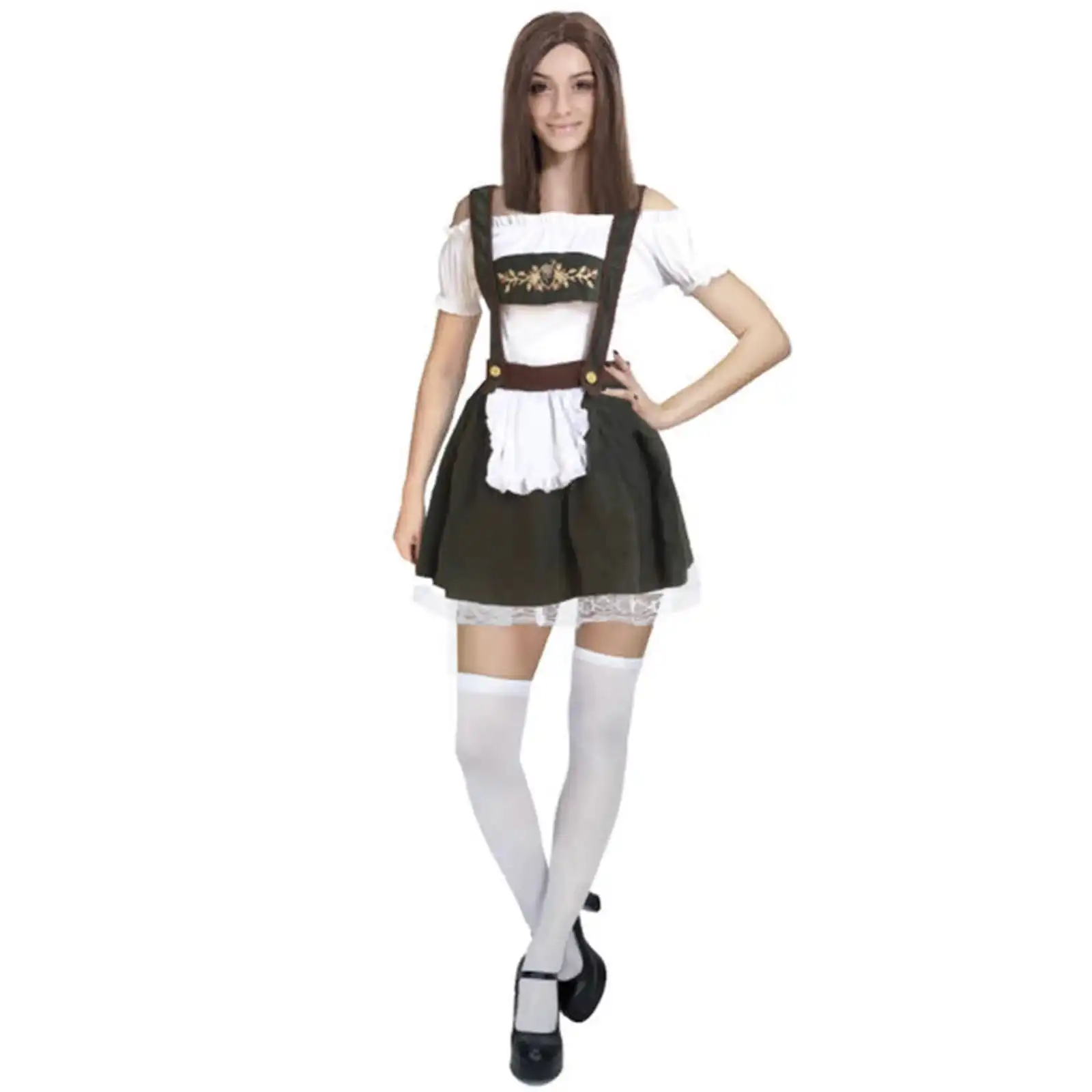 Womens Adult Beer Girl Bavarian Costume Oktoberfest German Cosplay Outfit