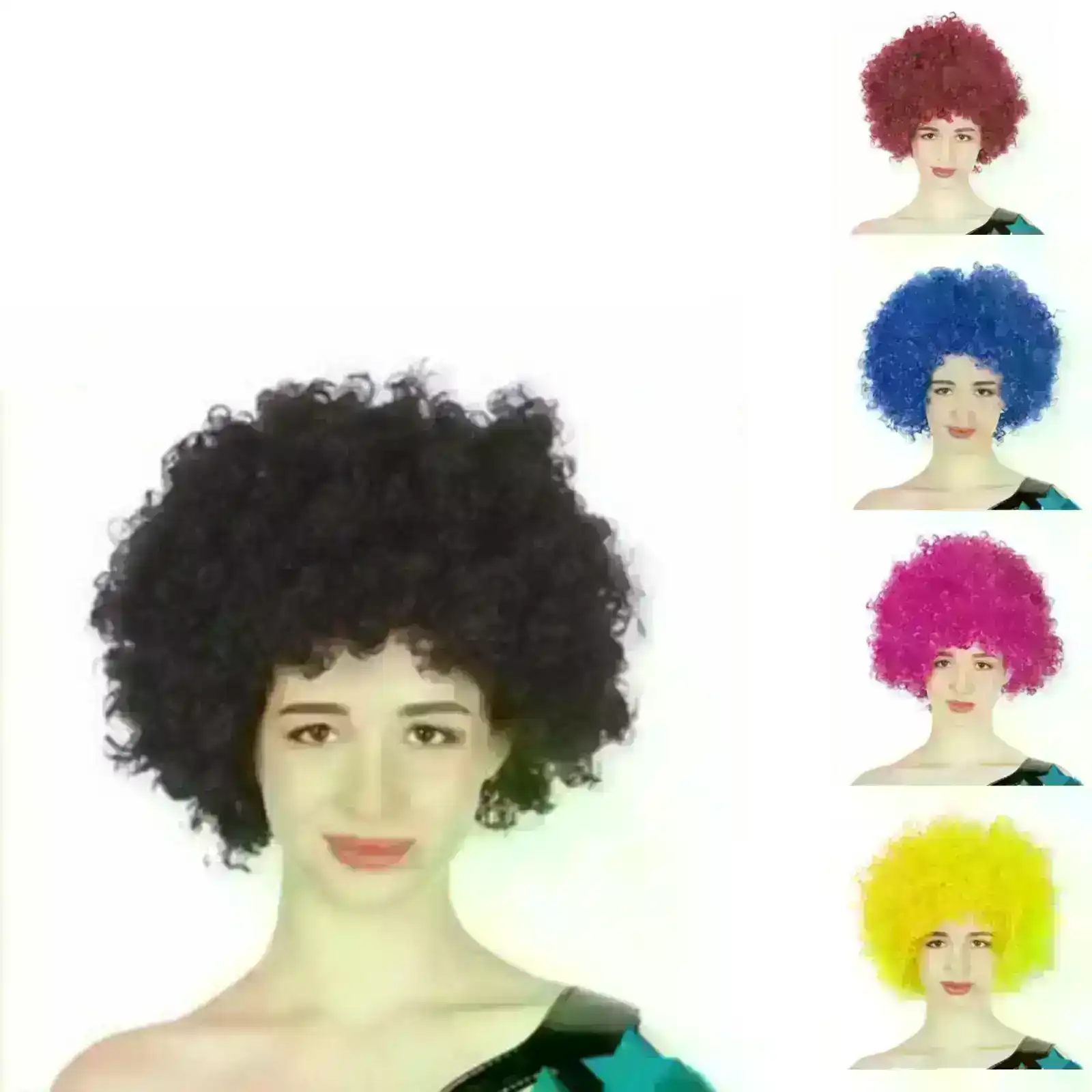 DELUXE AFRO WIG Curly Hair Costume Party Fancy Disco Circus 70s 80s Dress Up
