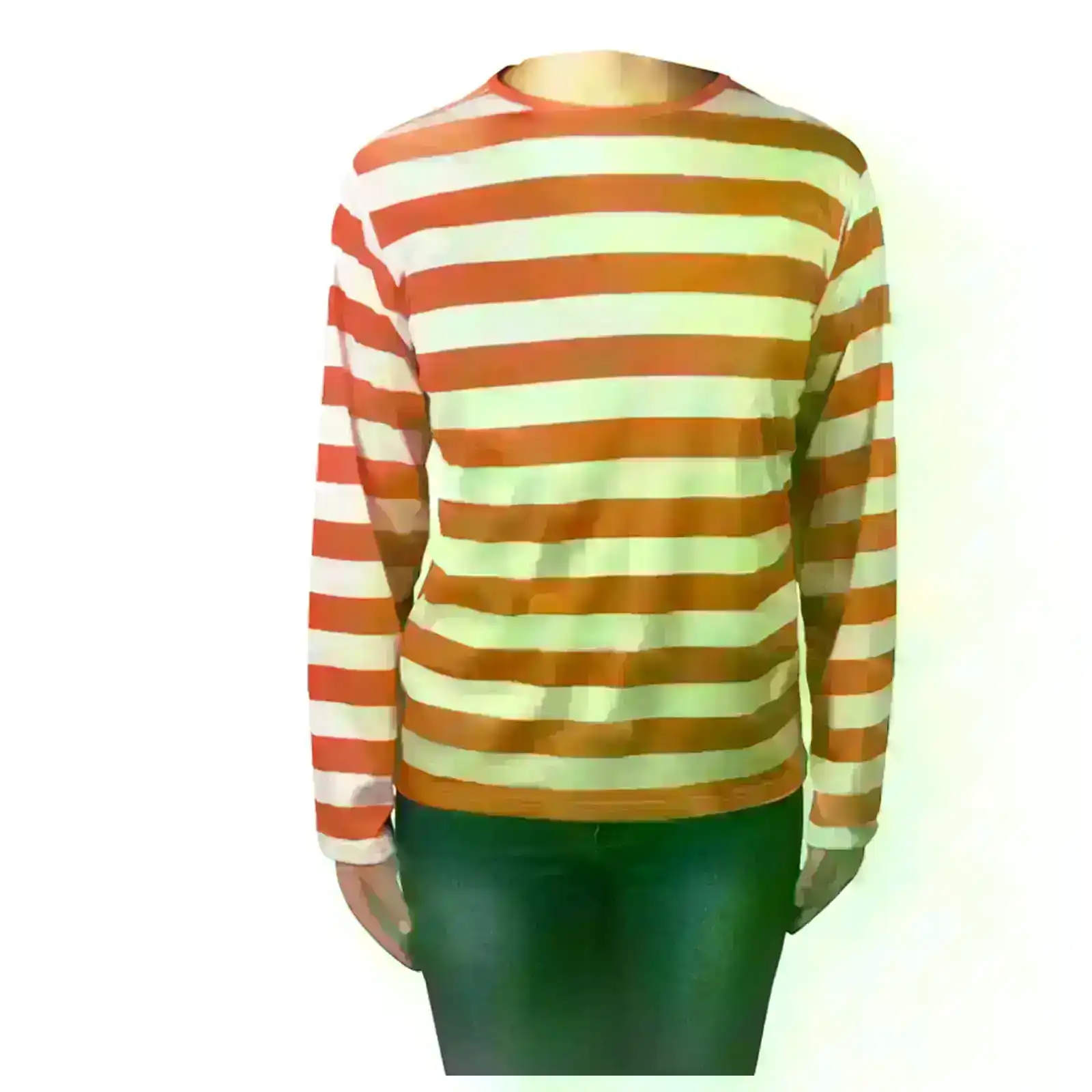 KIDS Red and White Striped Top Wheres Wally Wenda Waldo Shirt Costume Party Book Week