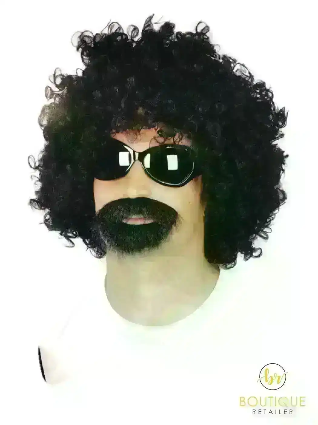 Deluxe AFRO MAN KIT Wig Glasses Beard Costume Party Funky 70s