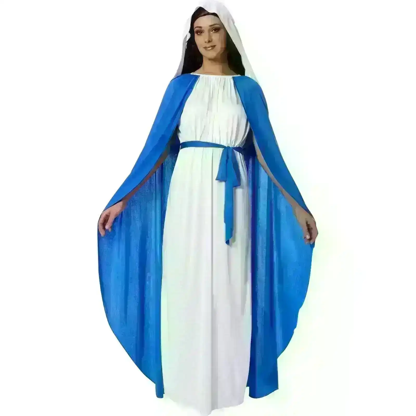 VIRGIN MARY COSTUME Fancy Dress Cosplay Christmas Party Outfit Holy Saint Mother