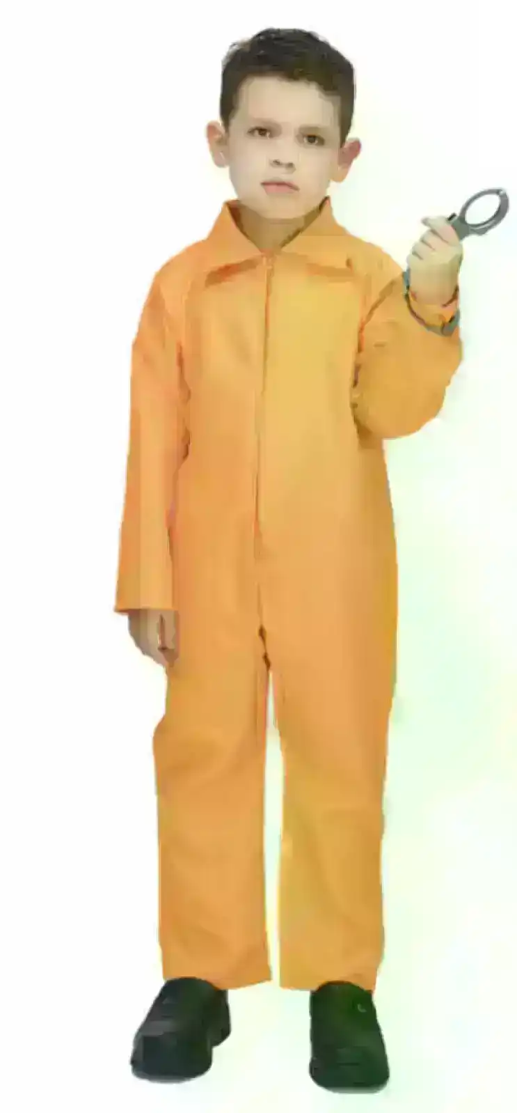 Kids Prisoner Boy Costume Halloween Convict Jail Kids Outfit Childrens - Orange
