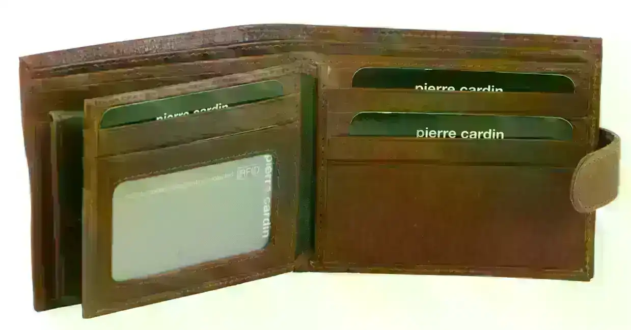Pierre Cardin Mens Genuine Soft Italian Leather RFID Wallet - Cognac