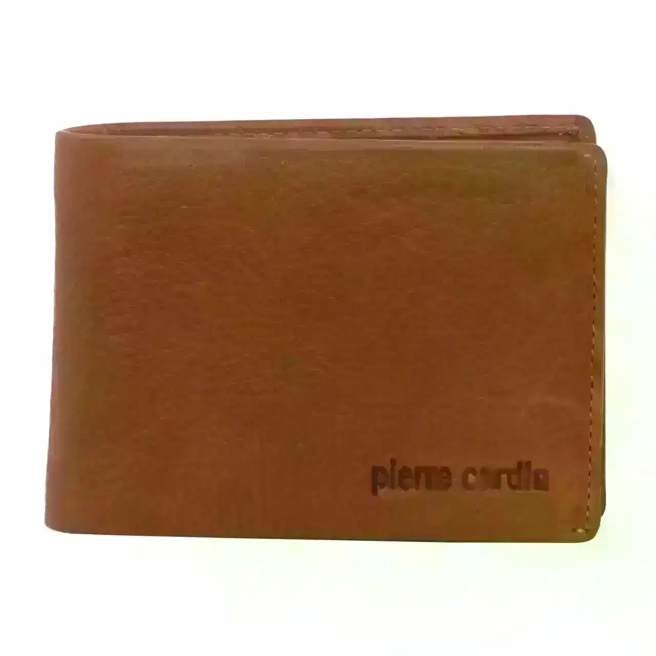 Pierre Cardin Mens Rustic Leather Bi-Fold Wallet RFID Protected - Tan