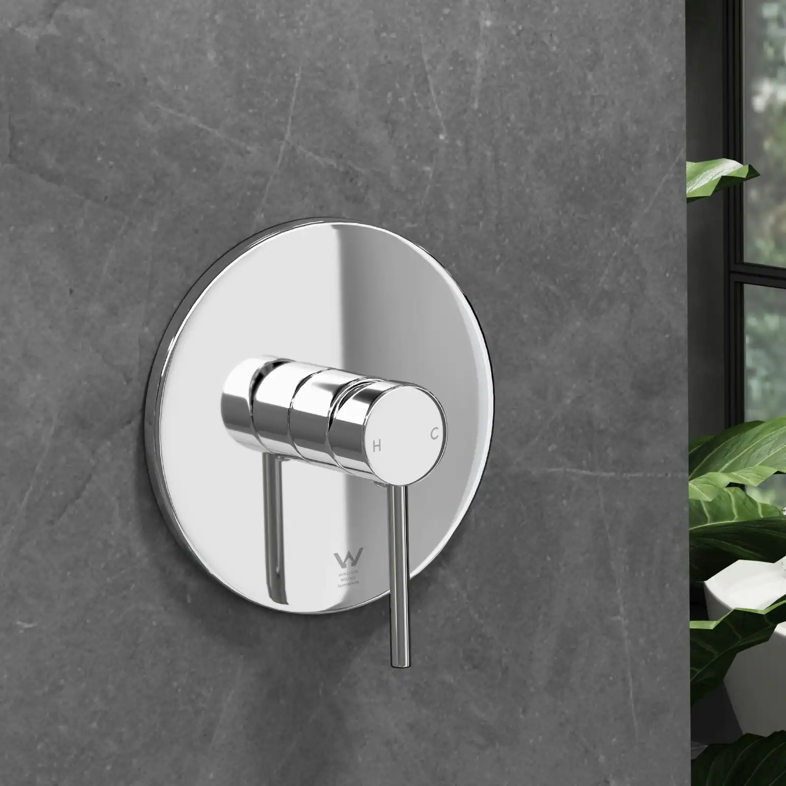 Welba Shower Mixer Tap Bathroom Wall Tapware Brass Tapware Round Chrome