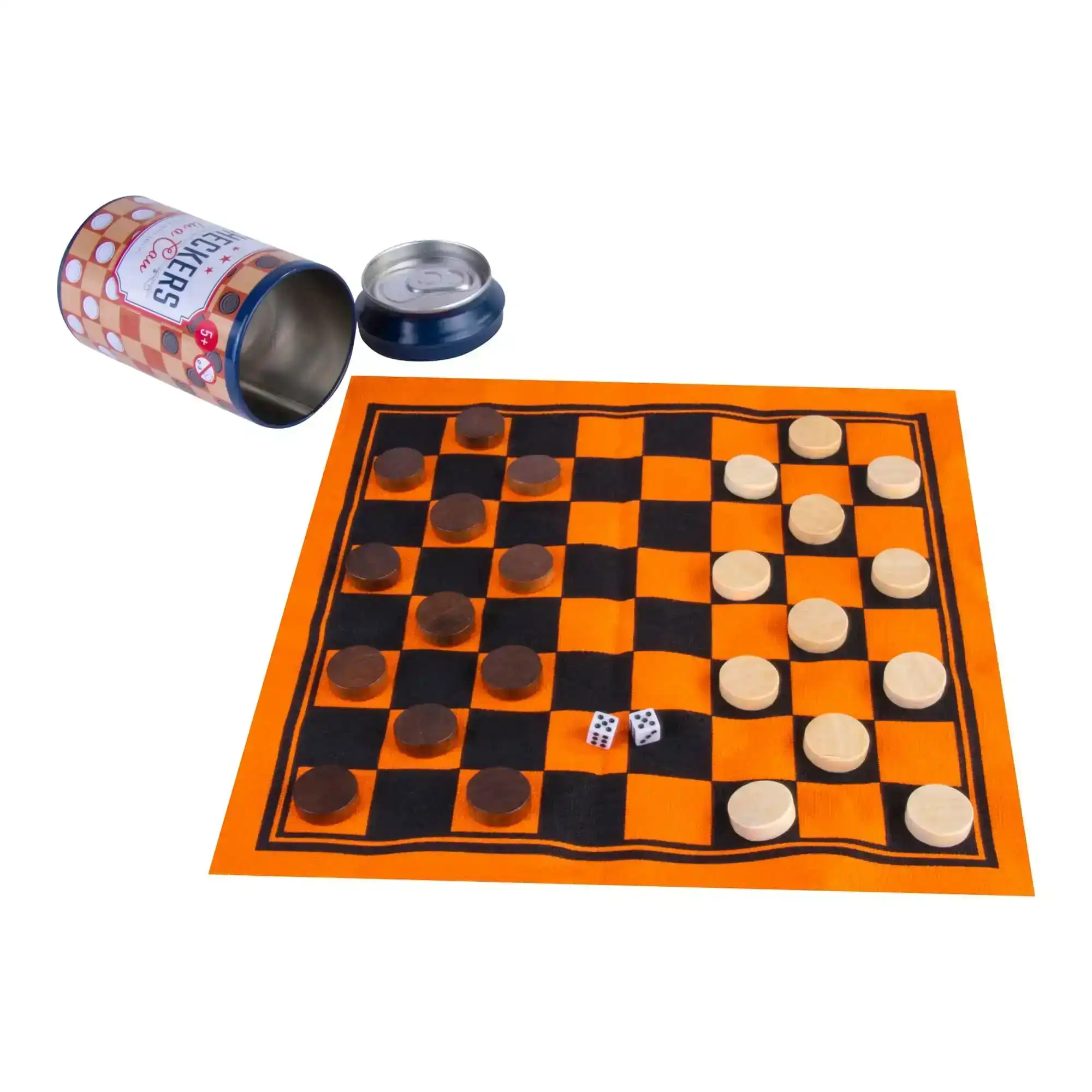 Checkers In a Can - Travel Board Game