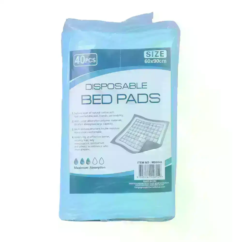 40pk Adult Disposable Bed Underpads 60 x 90cm