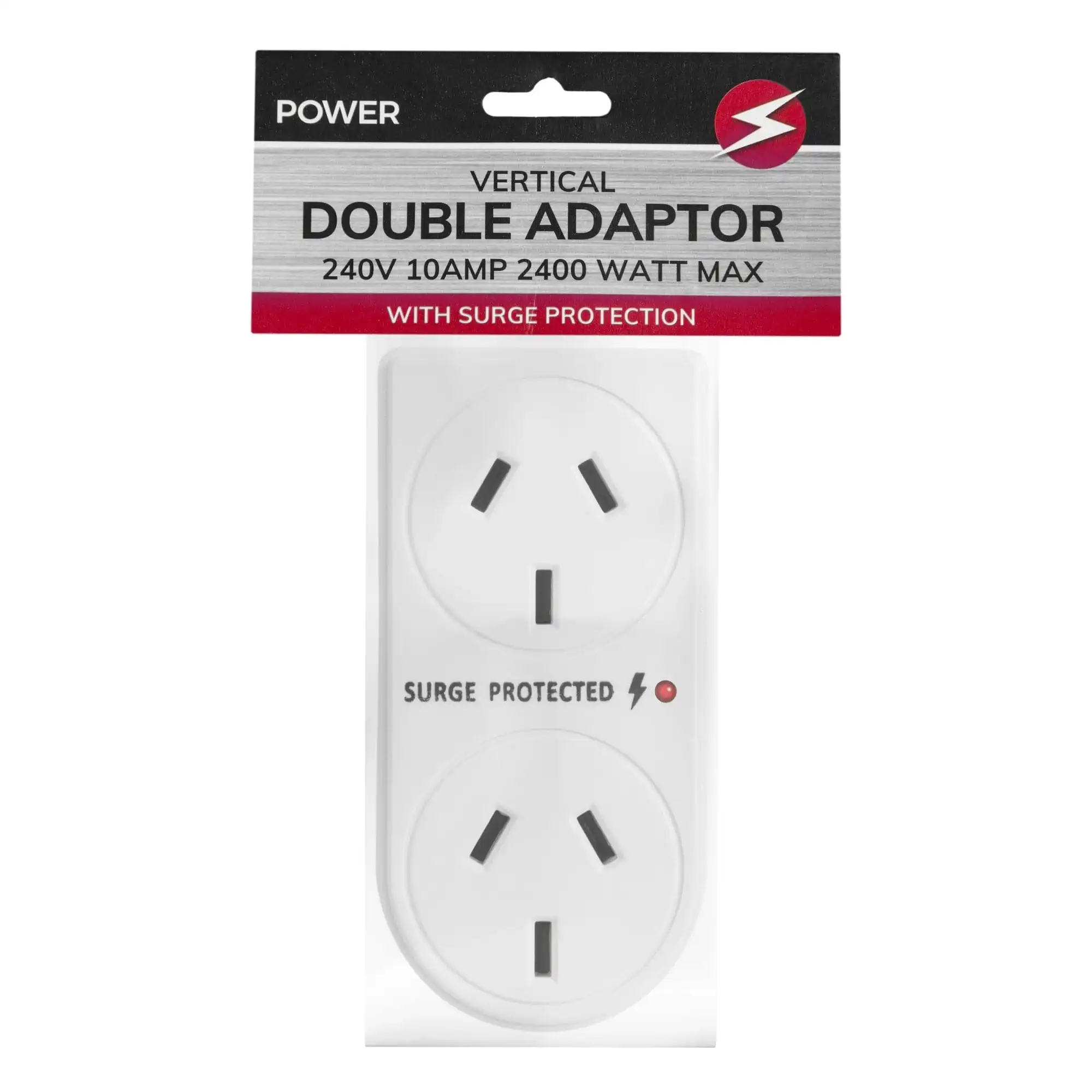 2400W Double Vertical Adapter with Surge Protection