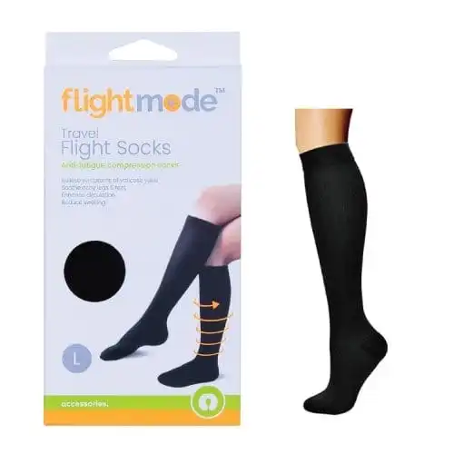 Travel Anti-Fatigue Flight Compression Socks - L