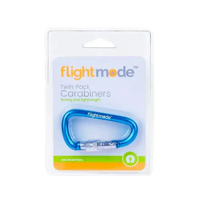 Flightmode 2pk Travel Luggage Carabiners - Blue
