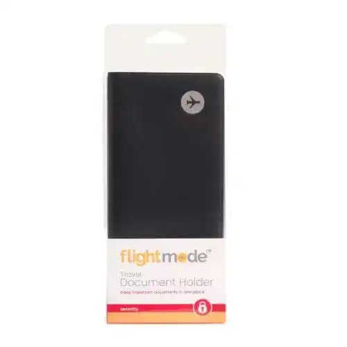 Flightmode PVC Waterproof Wallet Travel Passport Holder Black