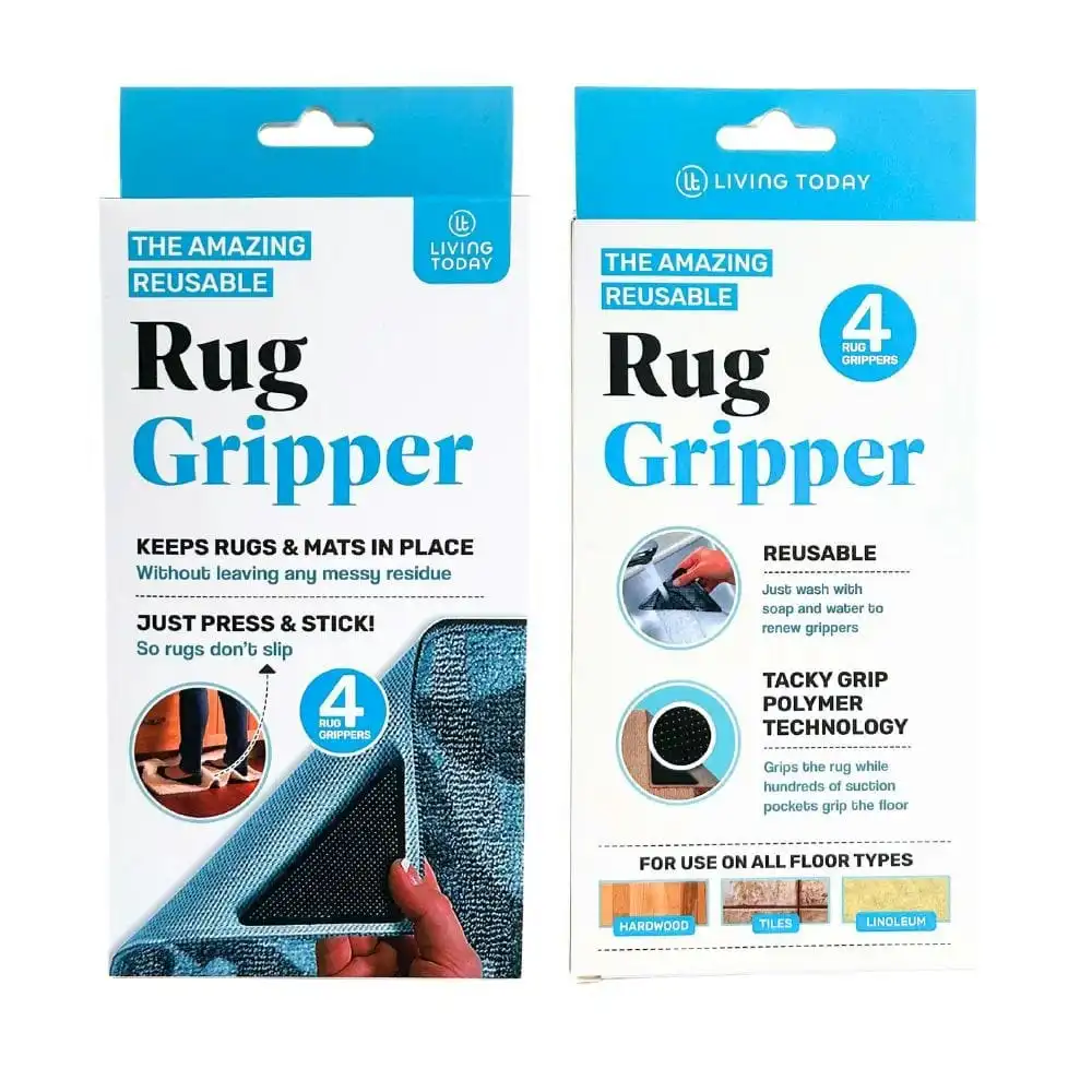 Rug Gripper 2x Reusable , Keeps Your Rugs and Mats in Place - 4 Pack
