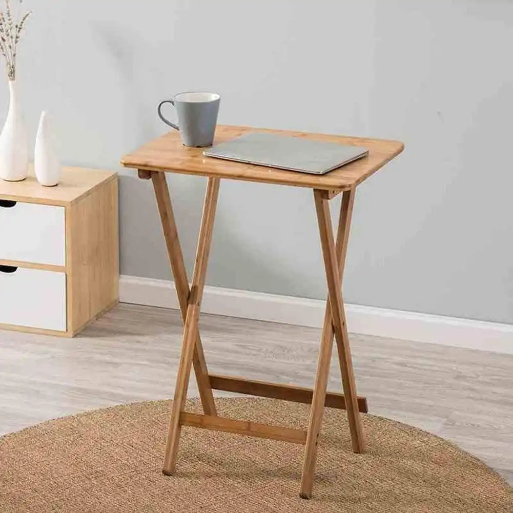 TV Dinner Tables - Bamboo Folding TV Tray & Snack Table