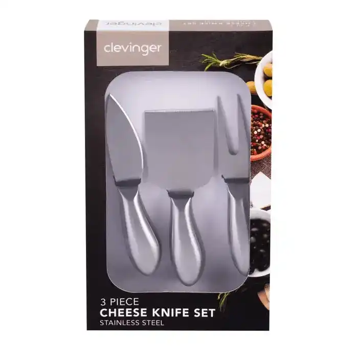 Clevinger Belmont 3 Piece Stainless Steel Cheese Knife Set