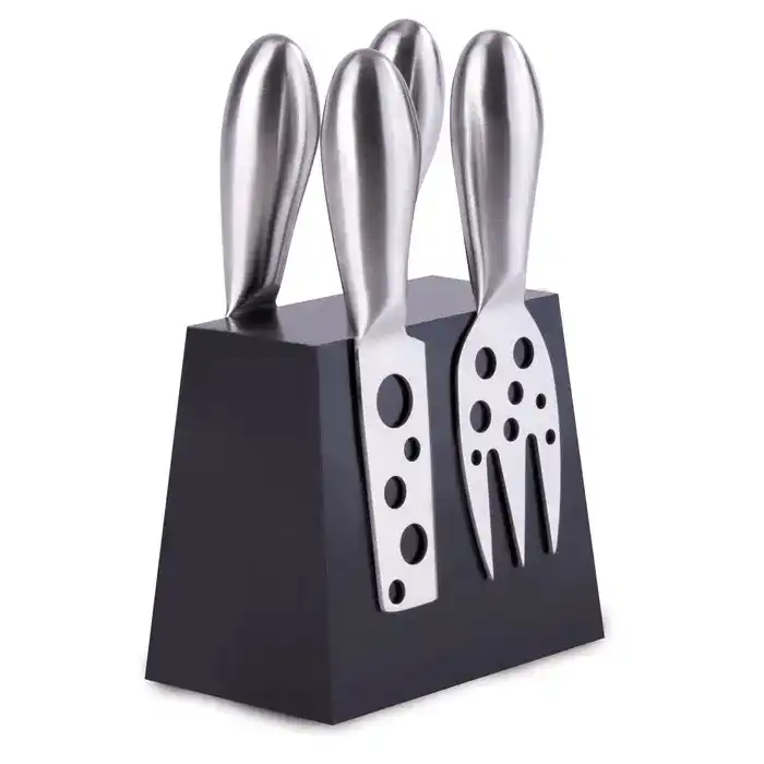 Clevinger Hobson  4 Piece Stainless Steel Magnetic Cheese Knife Set