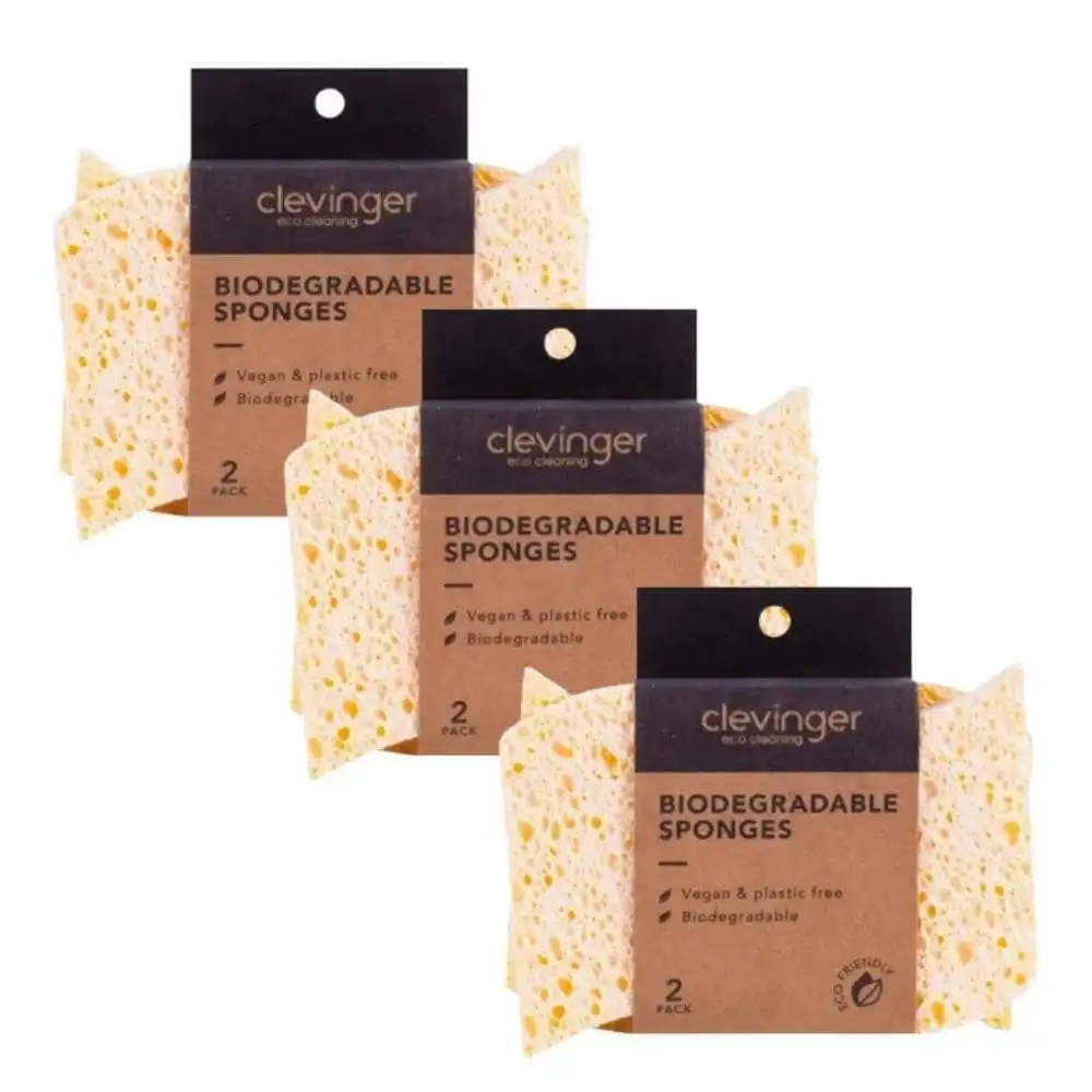 Clevinger 6PC Biodegradable Sponges