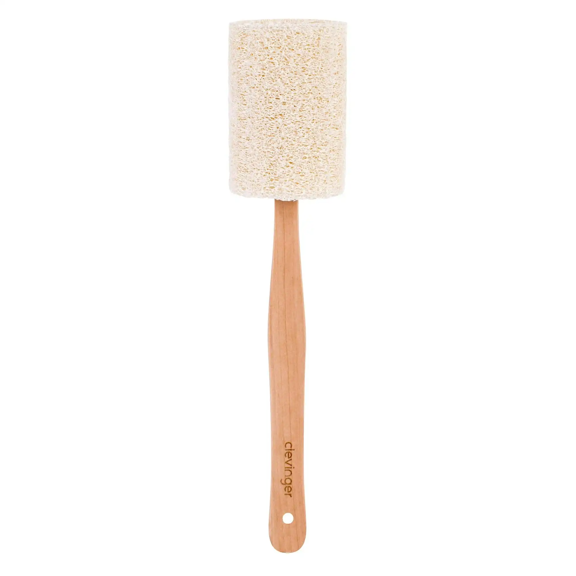 Clevinger Eco Loofah Back Scrubber with Wood Handle