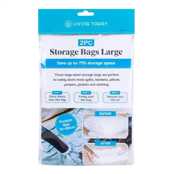 Living Today 2 Pack Vacuum Compression Storage Bags Large