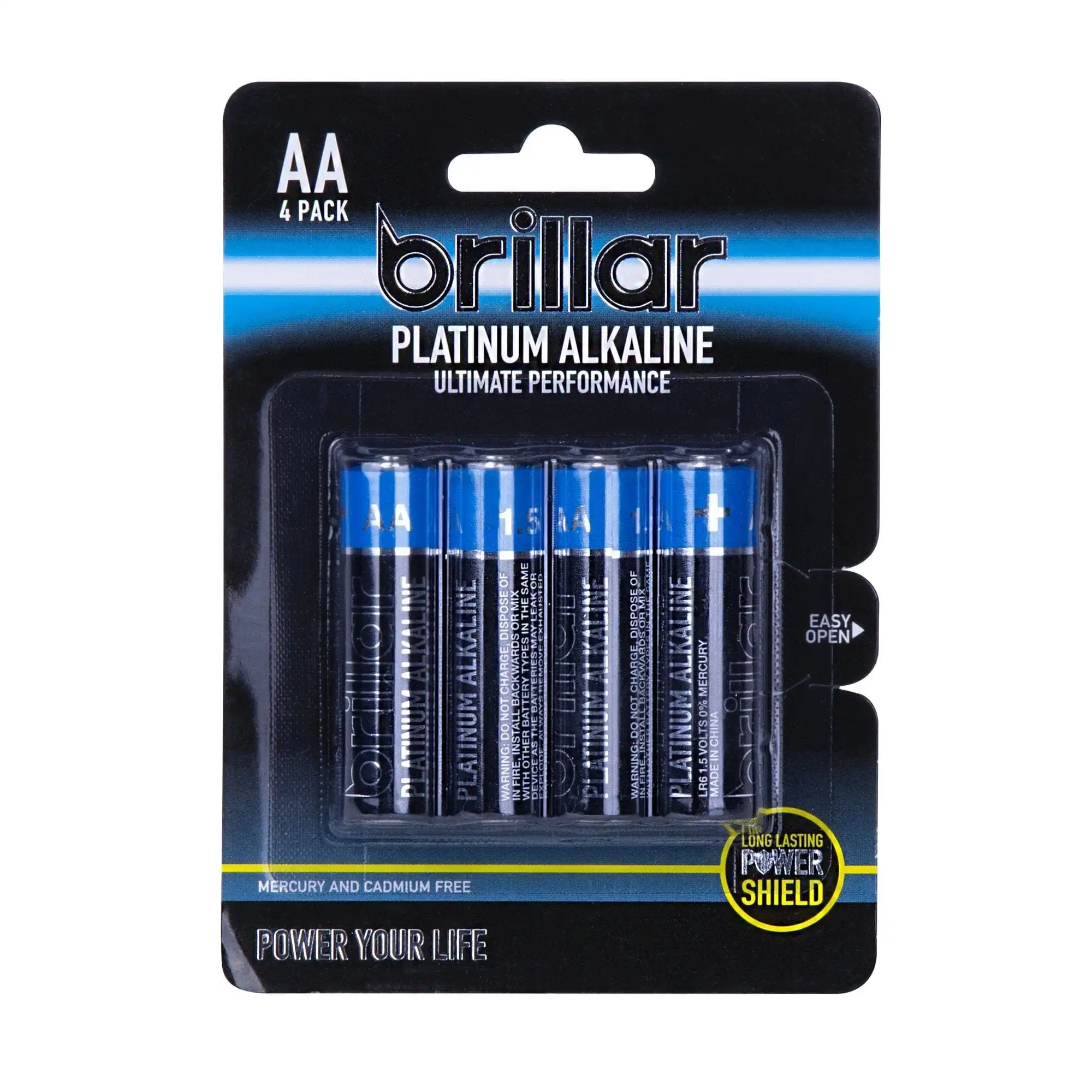2x Brillar AA Platinum Alkaline Batteries 4pk