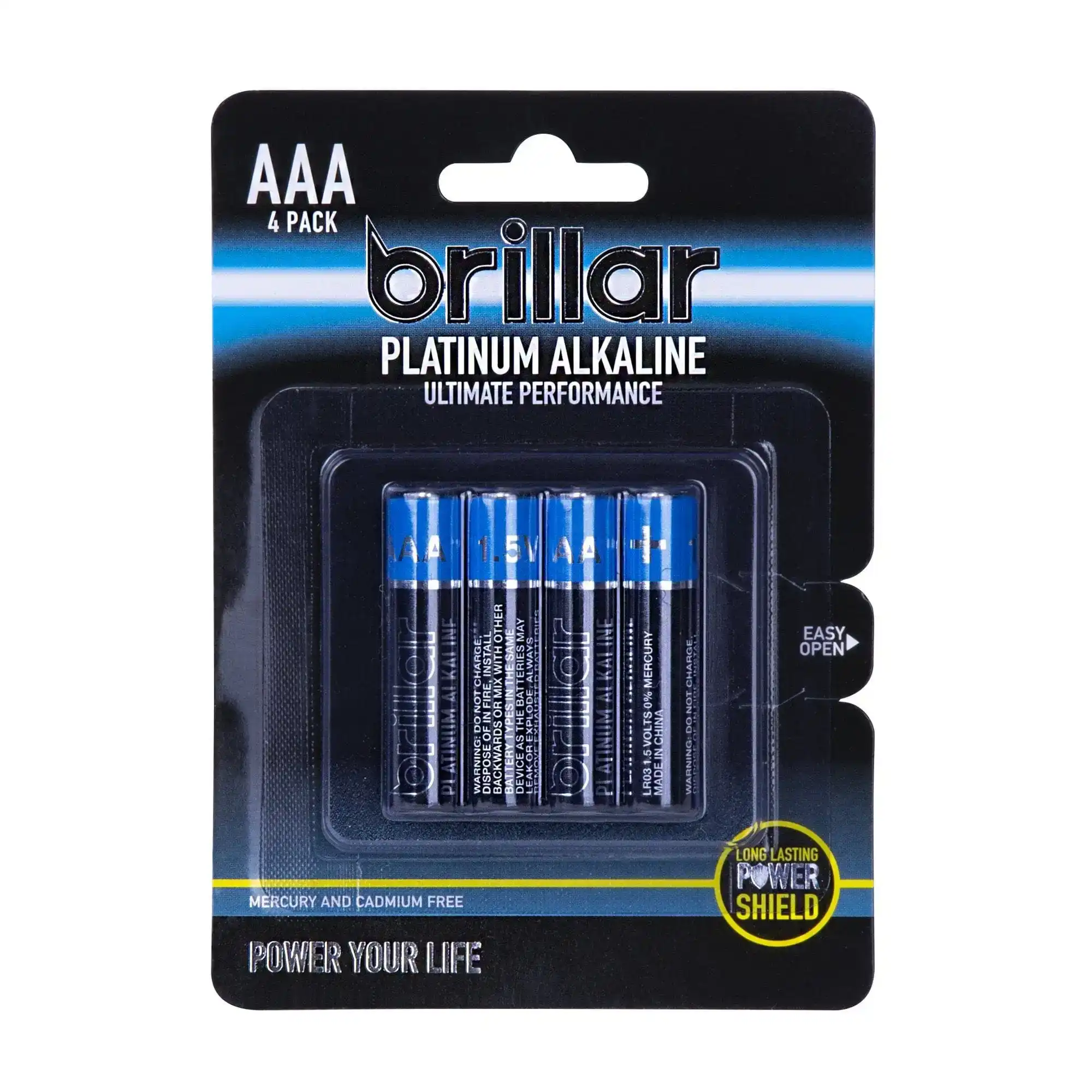 2x Brillar AAA Platinum Alkaline Batteries 4pk