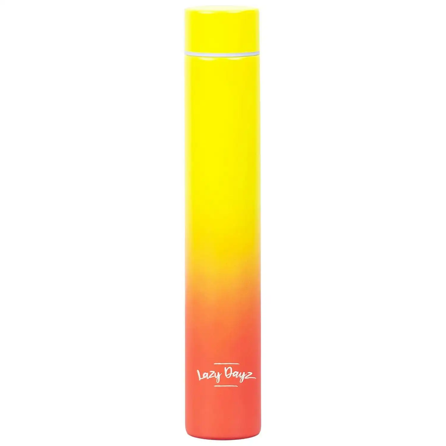 Lazy Dayz 300ml Slimline Insulated Drink Bottle - Yellow Peach Ombre