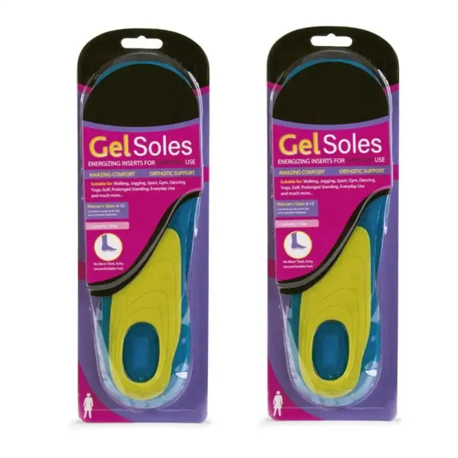 Women's Gel Insoles, Arch Support Pads, Small