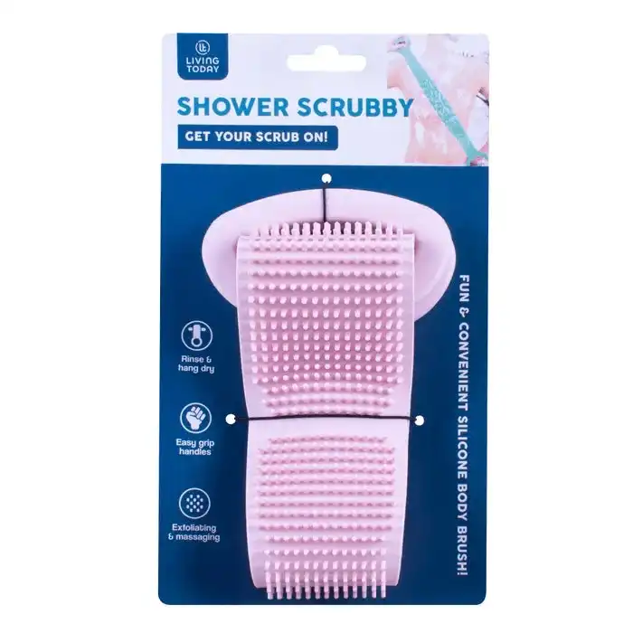 Shower Scrubby Teal / Pink