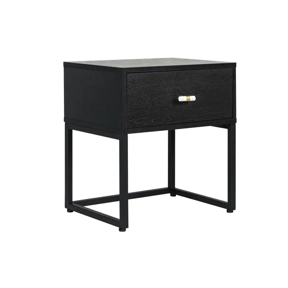 HomeStar Fore Bedside Nighstand Side Table W/ 1-Drawer - Black