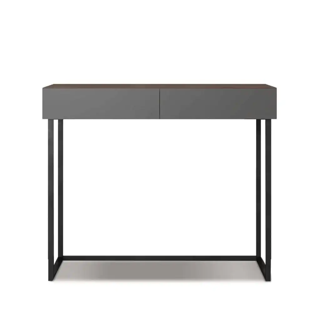 Greyson Modern Hallway Console Hall Table W/ 2-Drawers - Walnut/Grey