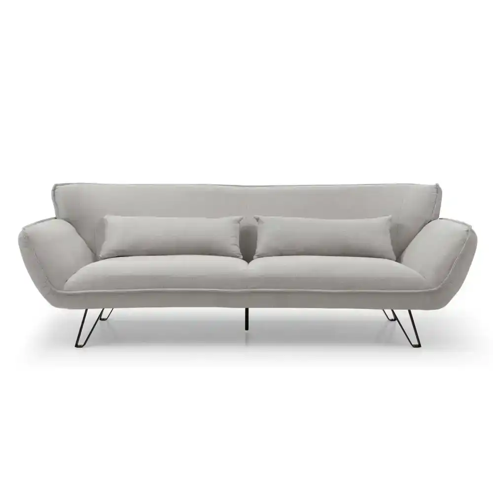 Harper Fabric Modern Luxury 3-Seater Sofa Lounge - White