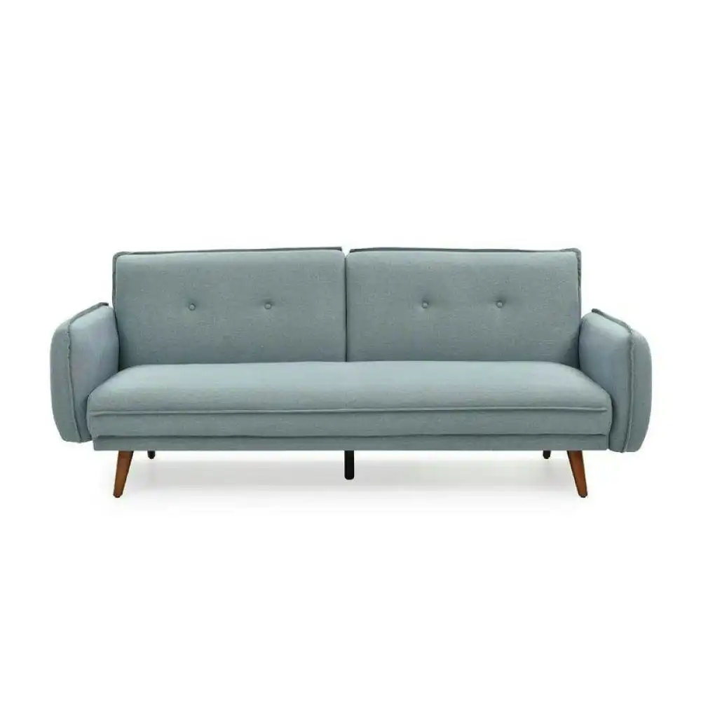Designer Modern 3-Seater Fabric Lounge Couch Sofa Bed - Light Blue