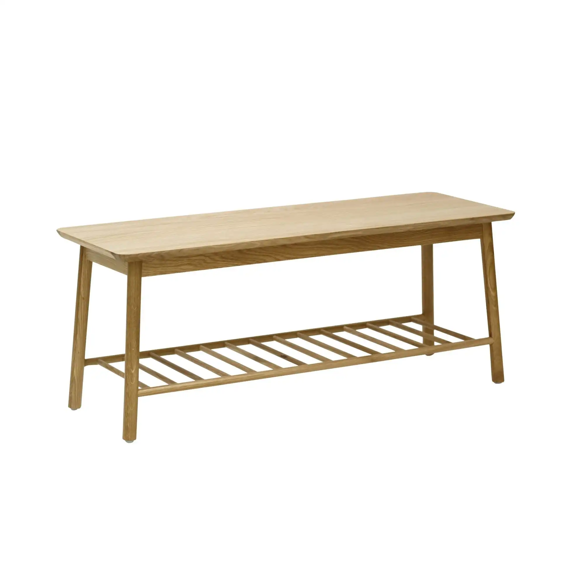 6IXTY Japandi Rectangular Wooden Open Shelf Coffee Table - Natural